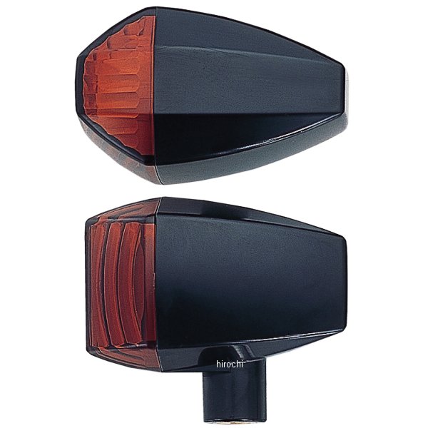 096065-06 ポッシュ POSH ウインカー 汎用 ZRタイプLED クリスタルカット シングル 2個 黒/オレンジ