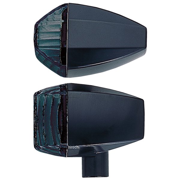 096067-06 ポッシュ POSH ウインカー 汎用 ZRタイプLED クリスタルカット シングル 2個 黒/スモーク