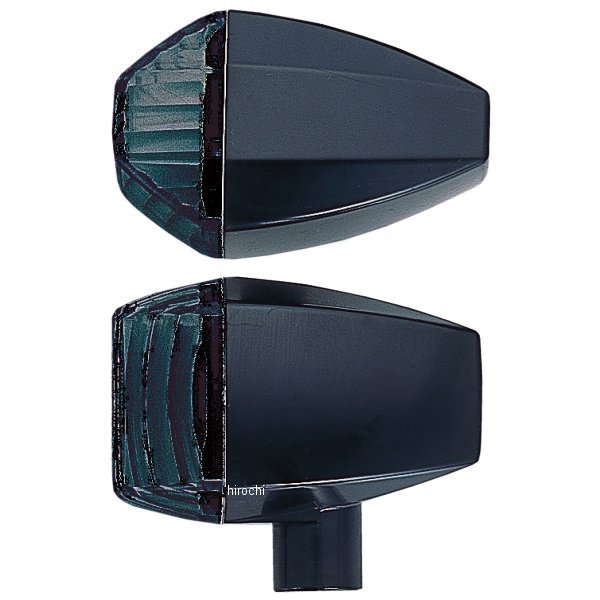 096467-06 ポッシュ POSH ウインカー 汎用 ZRタイプLED クリスタルカット ダブル 2個 黒/スモーク