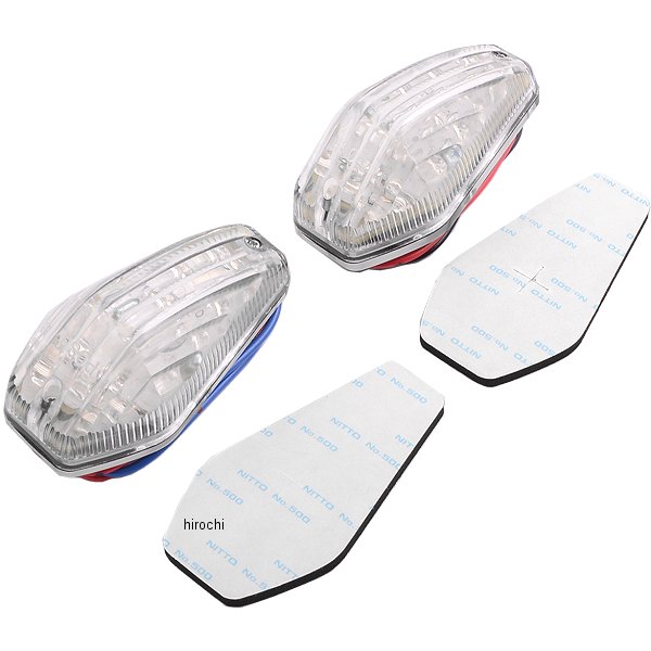 097402 ポッシュ POSH エアロLEDウインカー 汎用 ストリームタイプ ダブル クリアー
