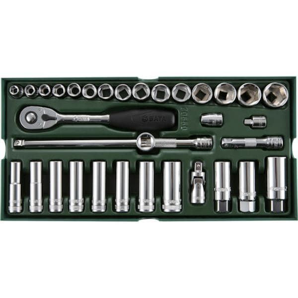 09902 446-8824 SATA社 SATA 3/8”DRソケットレンチセット(6角タイプ)トレー入り