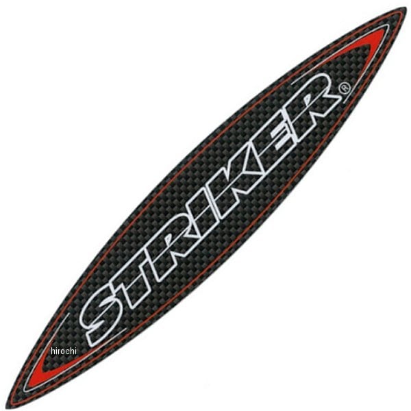 0SK051 ストライカー STRIKER ステッカー 144mm×26mm 赤白/カーボン