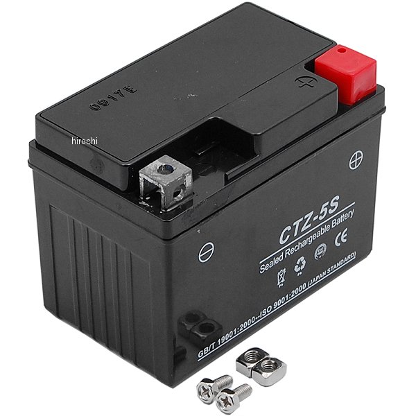CTZ-5S NBS バイクパーツセンター MFバッテリー 12V YTZ5S、YTX4L-BS、GTX4L-BS、FTX4L-BS互換