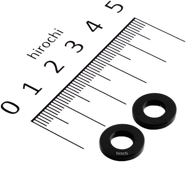 100206-06 ポッシュ POSH カラーセット 厚さ2 内径6mm 外径12.6mm 2個入り 黒