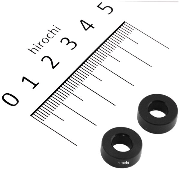 100506-06 ポッシュ POSH カラーセット 厚さ5 内径6mm 外径12.6mm 2個入り 黒