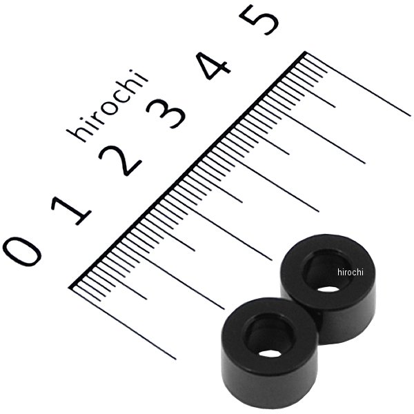 100806-06 ポッシュ POSH カラーセット 厚さ8 内径6mm 外径12.6mm 2個入り 黒