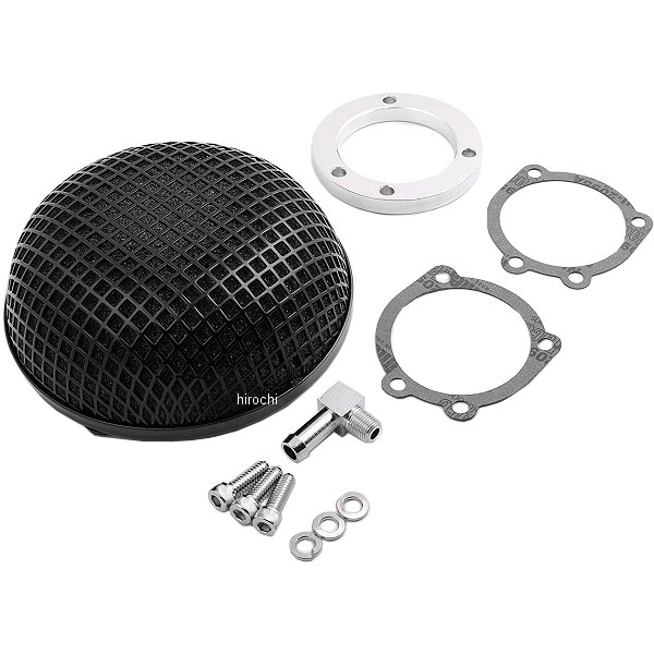 1010-1609 DRAG エアクリーナー BOB レトロ ハーレー 黒