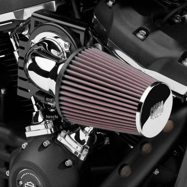 1010-2305 606-0104-06 コブラ COBRA エアクリーナー コーンエア 18年以降 ソフテイル クローム