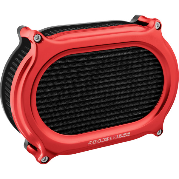 1010-3367 アレンネス Arlen Ness エアクリーナー STAGE II OVAL RED