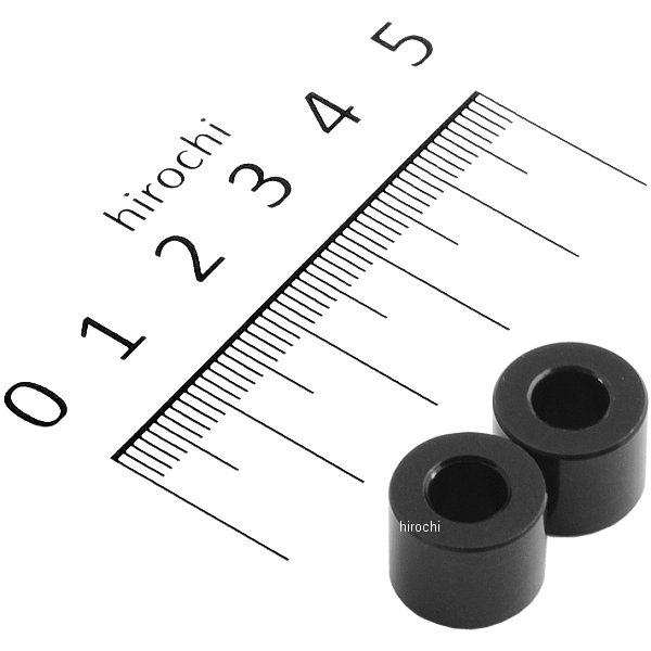 101006-06 ポッシュ POSH カラーセット 厚さ10 内径6mm 外径12.6mm 2個入り 黒