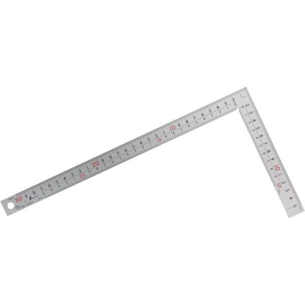 10451 408-3148 シンワ測定(株) シンワ 曲尺厚手広巾 シルバー30cm建築・鉄工用 表裏目盛 8段cm数