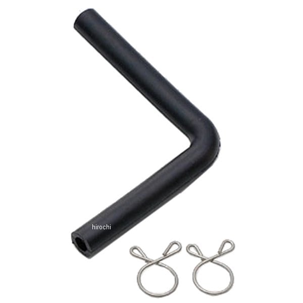 105-0711 キジマ フューエルホース Ｌ型 黒2層管 内径5mm:φ5×φ9/66×56mm