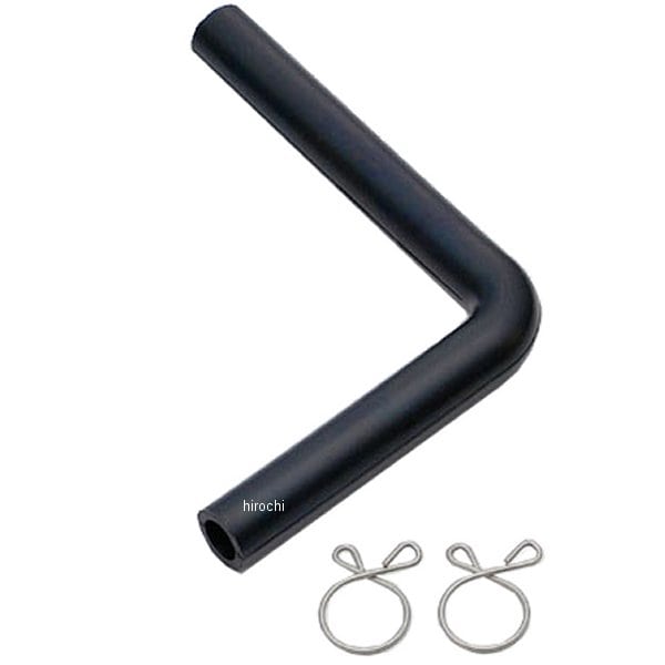 105-0713 キジマ フューエルホース Ｌ型 黒2層管 内径8mm:φ8×φ12/90×70mm