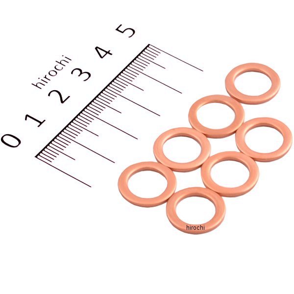 105-141 キジマ 銅ワッシャー 10×15mm×1.5t 7コSET