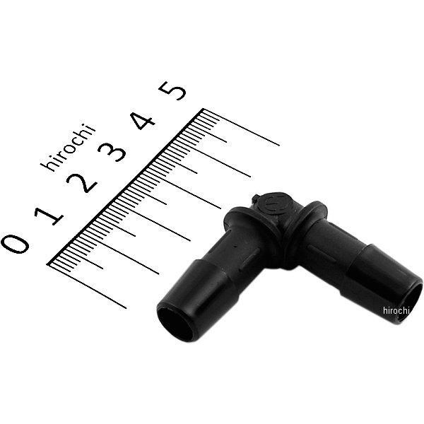 105-16006 キジマ ホースコネクター 汎用 L型 黒 9mm-10mm 1個