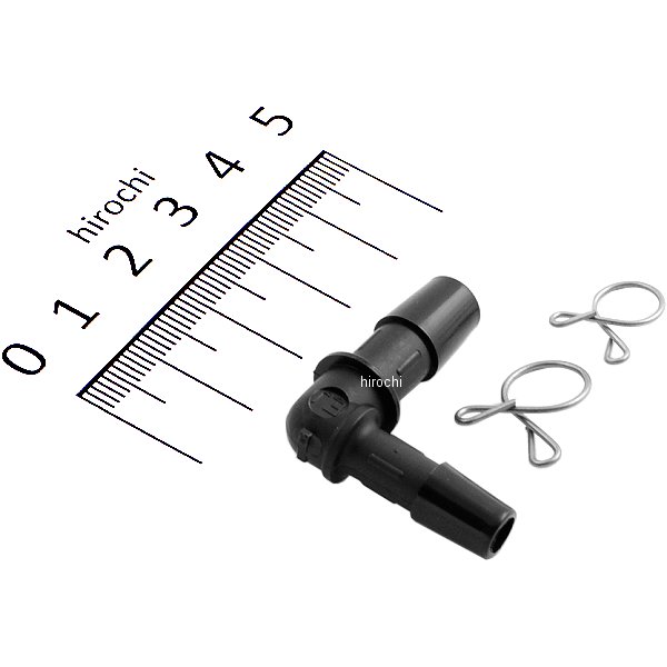 105-16007 キジマ ホース変換コネクター 汎用 L型 黒 6-7mm→8mm 1個