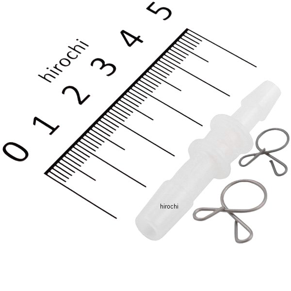 105-16101 キジマ ホース変換ジョイント 5→6-7mm ナイロン製 クリップ付