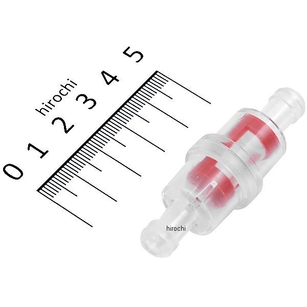 105-2232 キジマ ガソリンフィルター ナイロンメッシュ ホース内径 8mm用 レッド