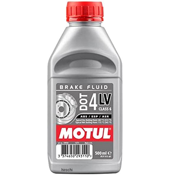 109434 モチュール MOTUL DOT 4 LV 100%化学合成 4輪用ブレーキフルード 500ml
