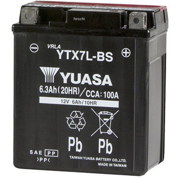 YTX7L-BS 台湾ユアサバッテリー 12V FTX7L-BS互換
