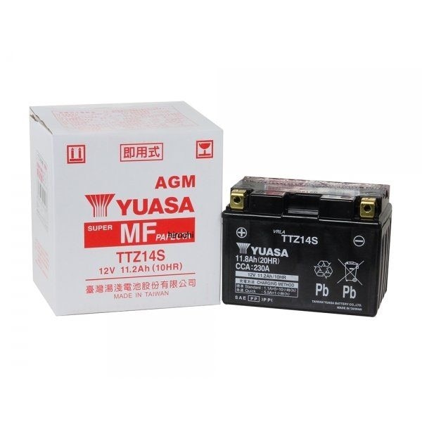 112910 NBS バイクパーツセンター 台湾YUASA ユアサ バッテリー 液入り充電済み TTZ14S