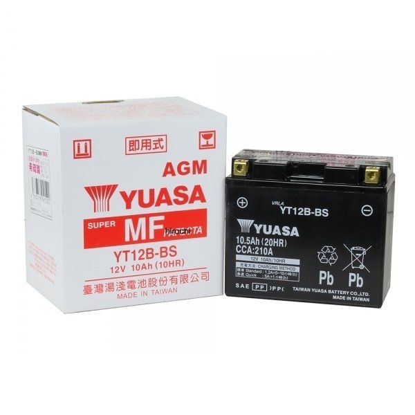 113310 NBS バイクパーツセンター 台湾YUASA ユアサ バッテリー 液入り充電済み YT12B-BS
