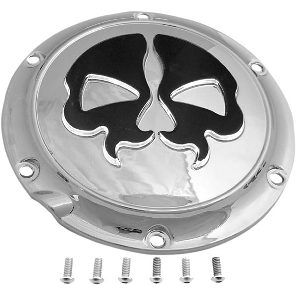 1107-0550 DRAG ダービーカバー 04以降 XL スピリットスカル クローム