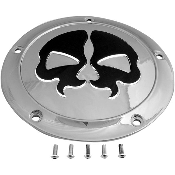 1107-0552 DRAG ダービーカバー 16年以降 FLH スピリットスカル クローム