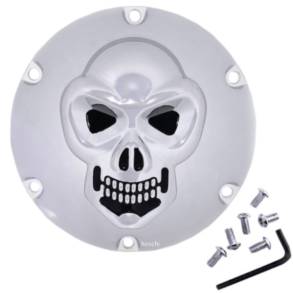 1107-0631 DRAG ダービーカバー 04年以降 XL スカル クローム