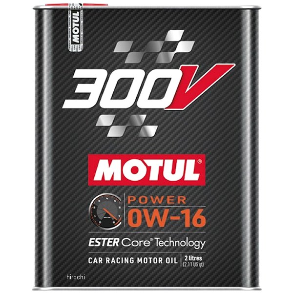110855 モチュール MOTUL 300V POWER 100%化学合成 4スト 4輪用エンジンオイル 0W-16 2リットル