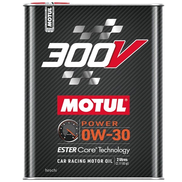 110856 モチュール MOTUL 300V POWER 100%化学合成 4スト 4輪用エンジンオイル 0W-30 2リットル