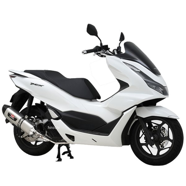 110A-49F-5130 ヨシムラ フルエキゾースト 機械曲R-77Sサイクロン EXPORT SPEC 23年 PCX サテンフィニッシュ/カーボンエンド