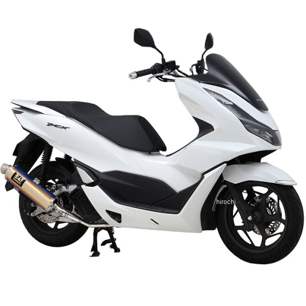 110A-49F-5U80B ヨシムラ フルエキゾースト 機械曲GP-MAGNUM105サイクロン EXPORT SPEC 23年 PCX チタンブルー