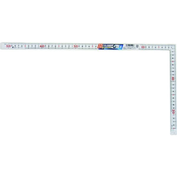 11109 147-7647 シンワ測定(株) シンワ 曲尺同厚 ホワイト 50cm/1尺5寸 併用目盛 名作