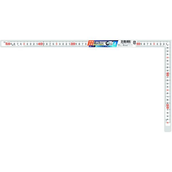 11181 147-7627 シンワ測定(株) シンワ 曲尺平ぴた ホワイト 50cm/1尺5寸 併用目盛