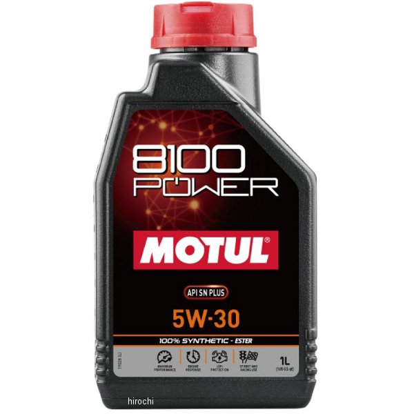 112002 モチュール MOTUL 8100 POWER 100%化学合成 4スト 4輪用エンジンオイル 5W-30 1リットル