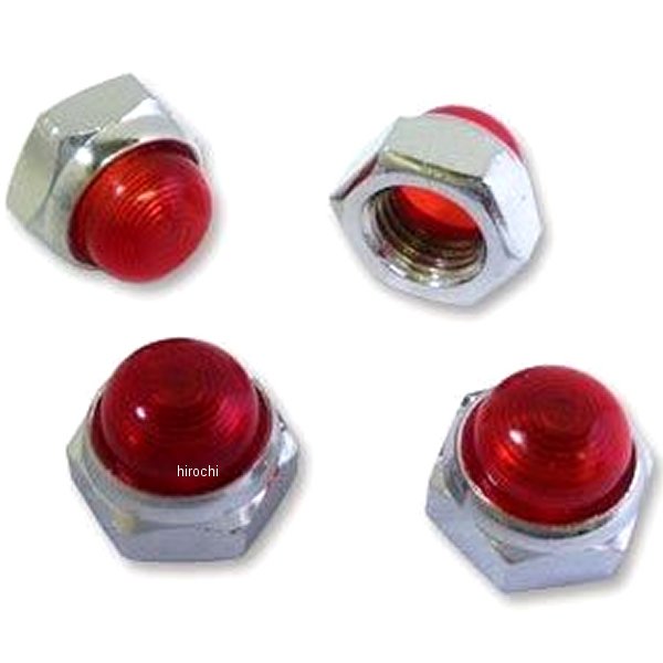 12-0525 ガッツクローム ロッカーシャフトエンドキャップ 赤
