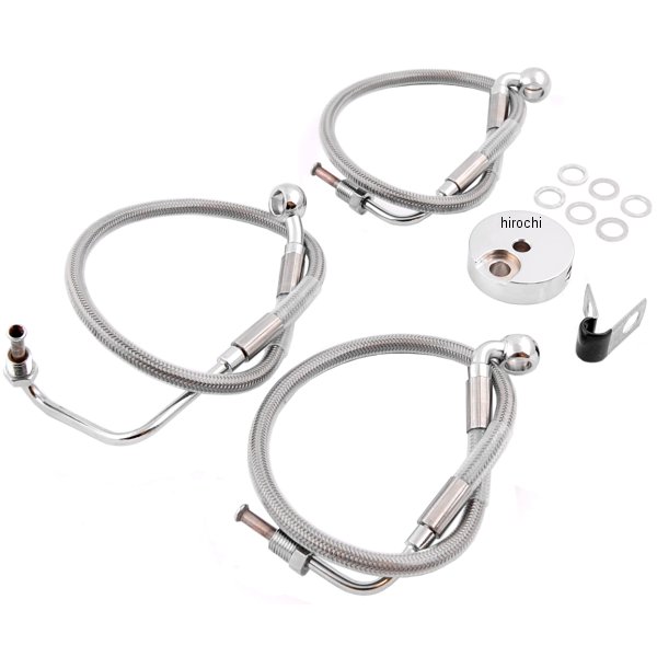 1204-2755 DRAG フロント ブレーキライン ステンレス 標準長 96年-03年 XLS 45204-97C