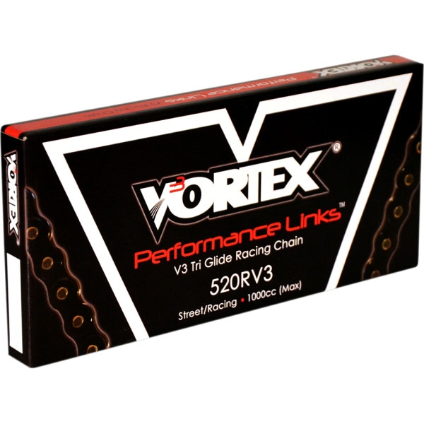 1223-1048 520RV3-120 ボルテックス Vortex チェーン カシメタイプ 520RV3/120L 黒