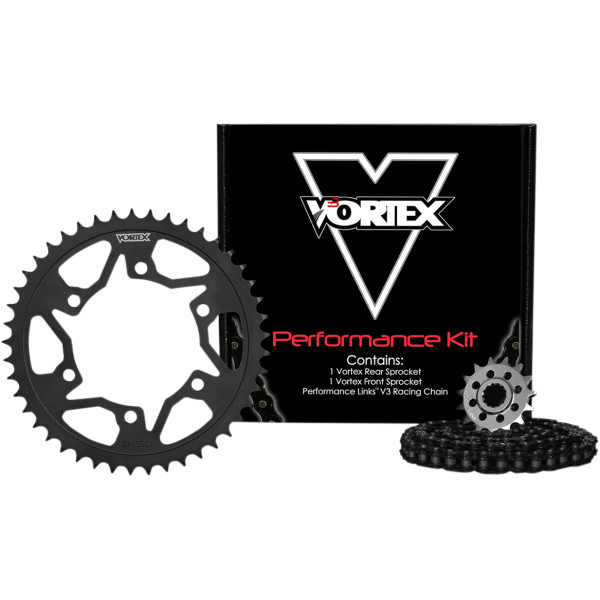 1230-1205 CK6468 ボルテックス Vortex チェーン、スプロケット キット 520SX3 15T/43T 16年-18年 YZF-R1S