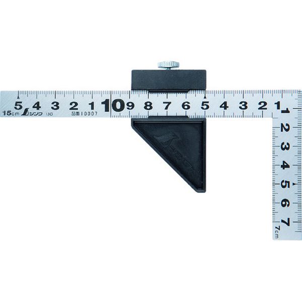 12437 215-0121 シンワ測定(株) シンワ 曲尺平ぴた シルバー 15cm 表裏同目 ストッパー付