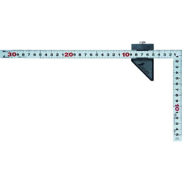 12438 215-0075 シンワ測定(株) シンワ 曲尺平ぴた シルバー 30cm 表裏同目 ストッパー付 JIS