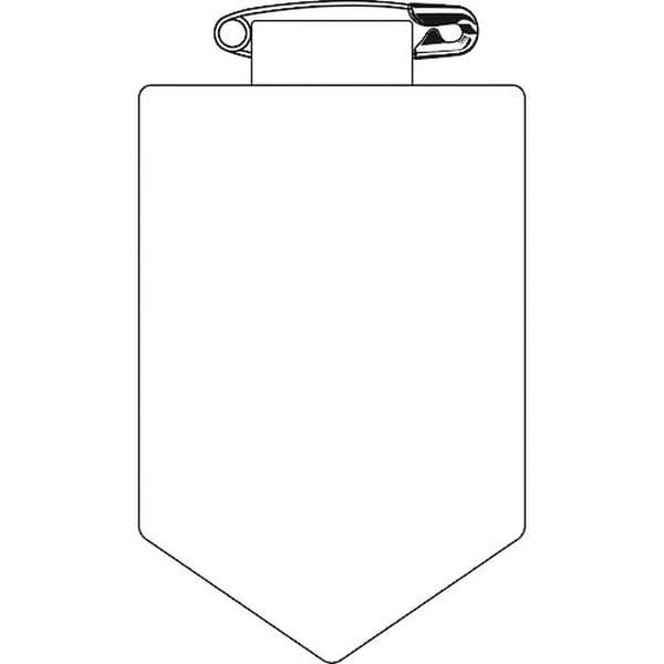 126101 (株)日本緑十字社 緑十字 ビニールワッペン(胸章) 白無地タイプ 90×60mm 軟質エンビ