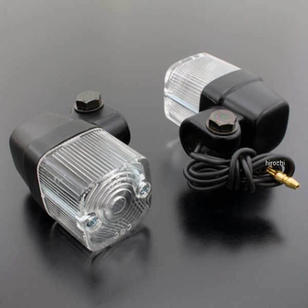 130-60030 ピーエムシー PMC ウインカーランプ 角型ヨーロピアン 2個セット 黒/クリア