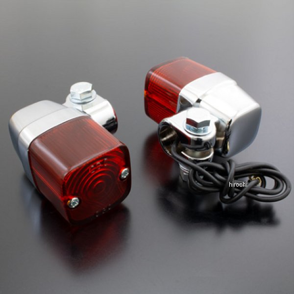 130-60033 ピーエムシー PMC ウインカーランプ 角型ヨーロピアン 2個セット メッキ/オレンジ