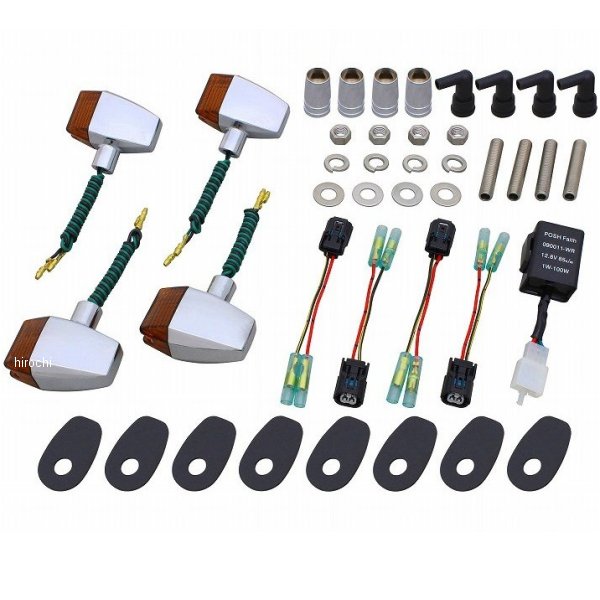 132046-53 ポッシュ POSH ボルトオンウインカーキット クラシカル046 18年-22年 Z900RS メッキ/オレンジ