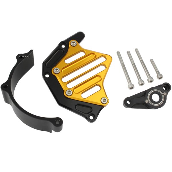 132214-46 ポッシュ POSH スプロケットカバーフルキット 18年-21年 Z900RS 黒/ゴールド