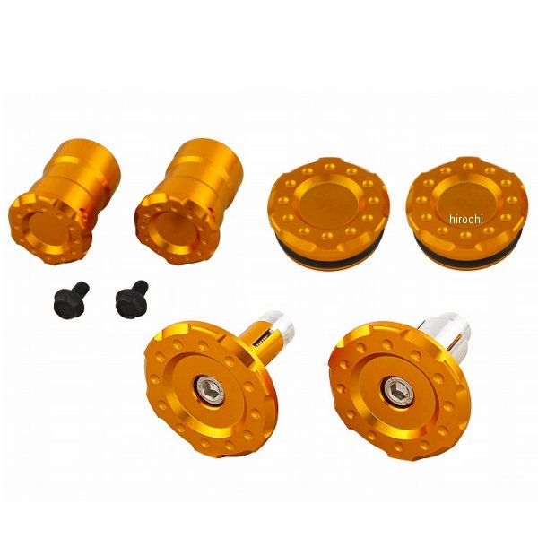 132575-04 ポッシュ POSH フレームキャップ 3点セット(フロント/センター/ピボット) 18年以降 Z900RS/CAFE ゴールド