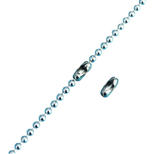 137031 114-0170 ボールチェーン用コネクター 金具03-S 2.3mmΦ用 100個組 ステンレス製