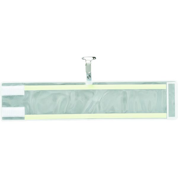 140401 ビニール製腕章 反射×高輝度蓄光 白無地 腕章-400(反射白) 90×400mm エンビ